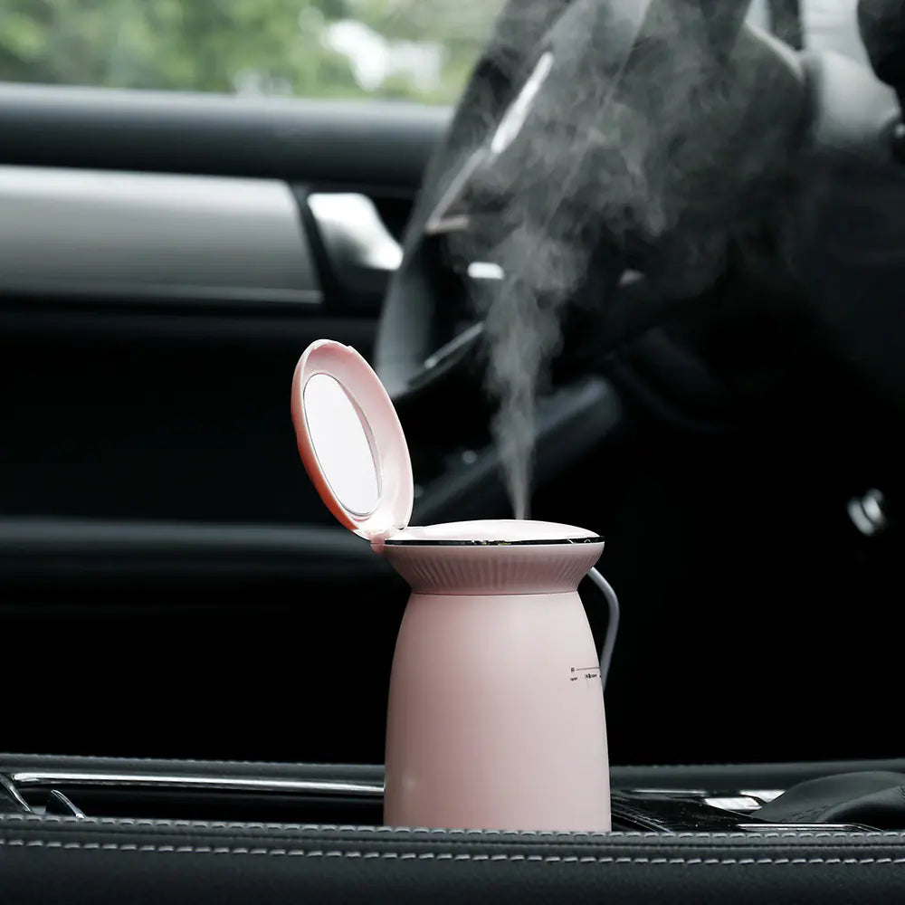 USB Mini Humidifier with Shell Flip Cover and Mirror